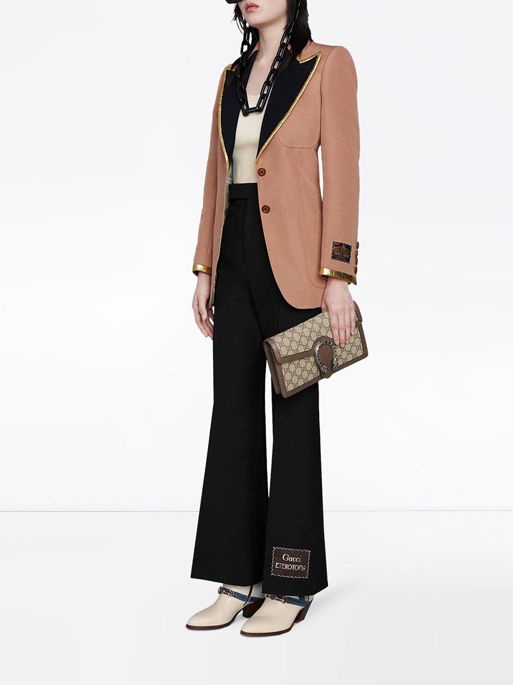 Gucci Dionysus Leather Supreme Clutch Crossbody Bag