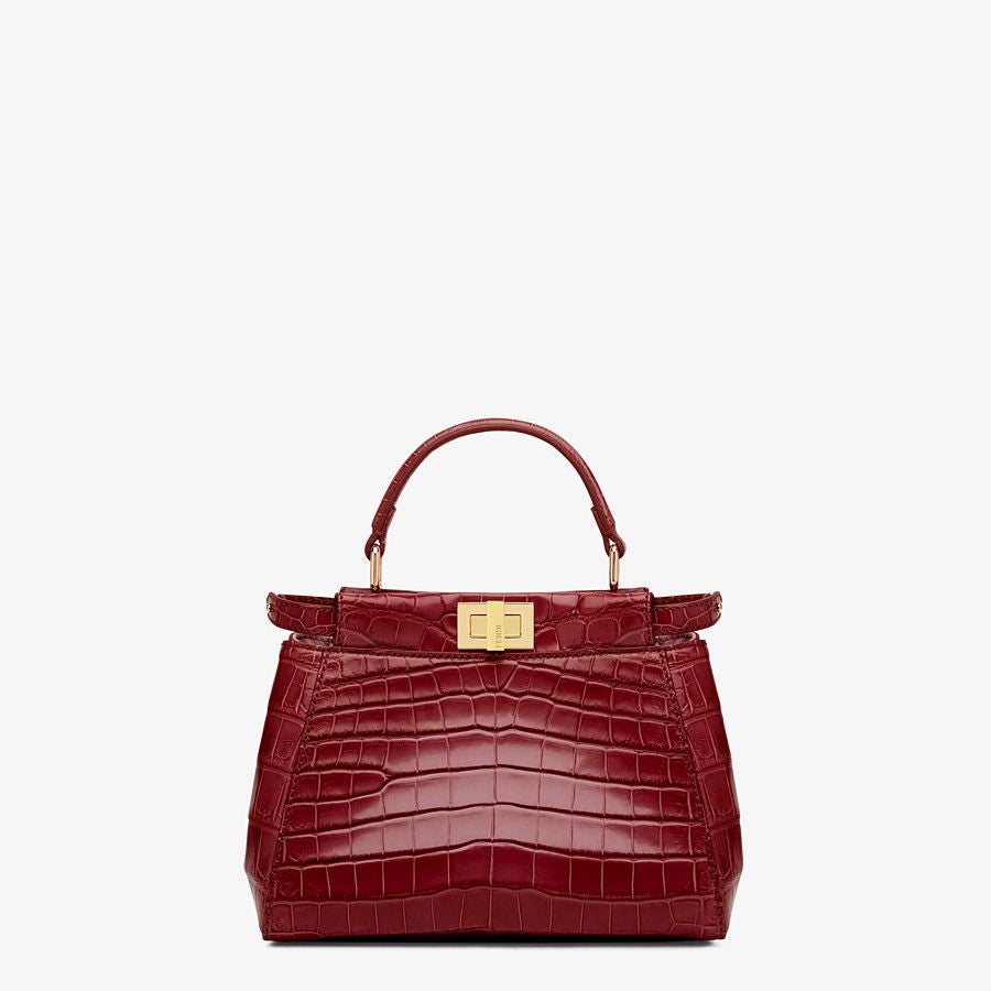 Fendi Peekaboo Crocodile Mini Bag