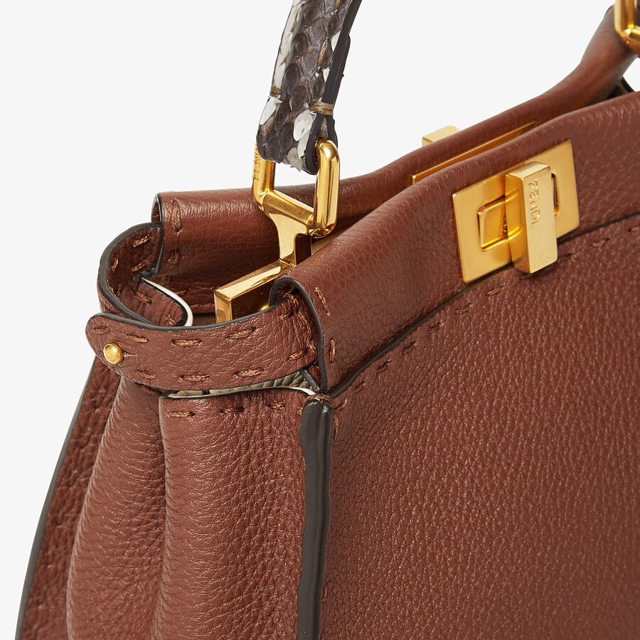 Fendi Peekaboo Mini Brown Selleria Bag