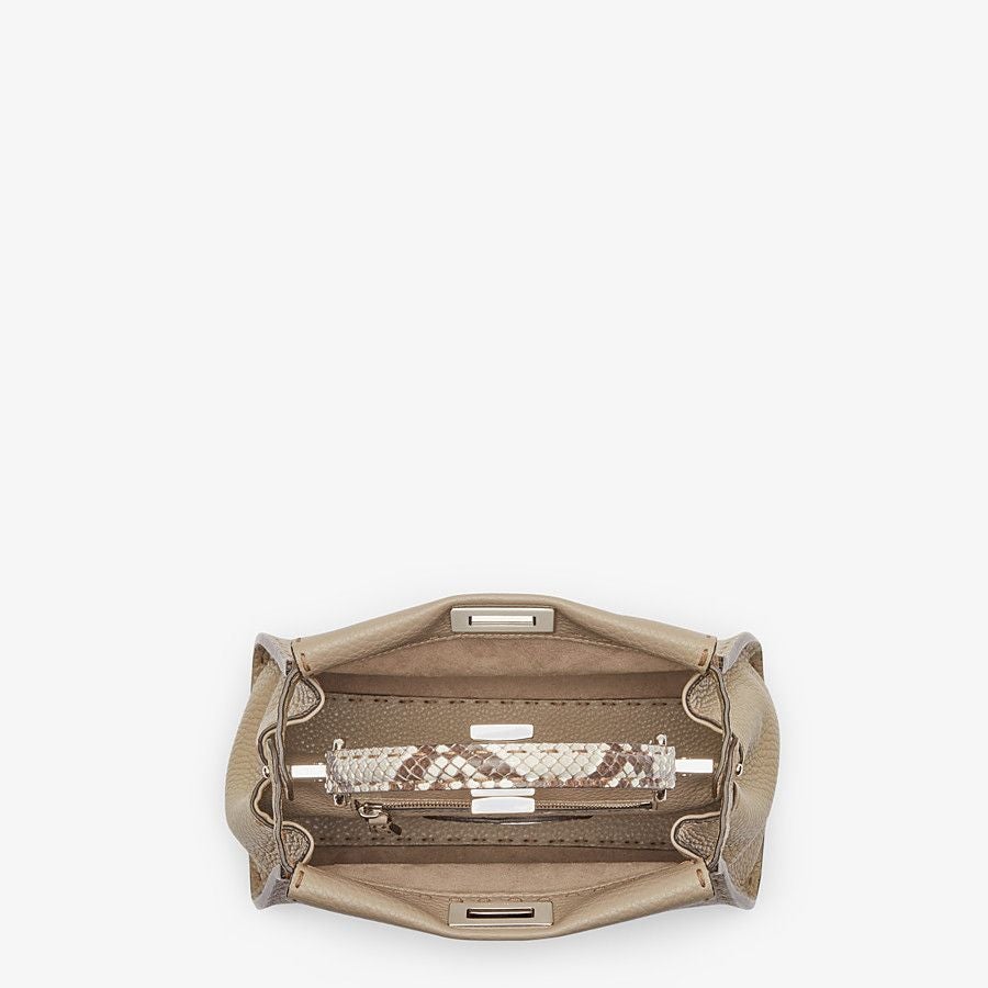 Fendi Peekaboo Mini Dove Gray Selleria Bag