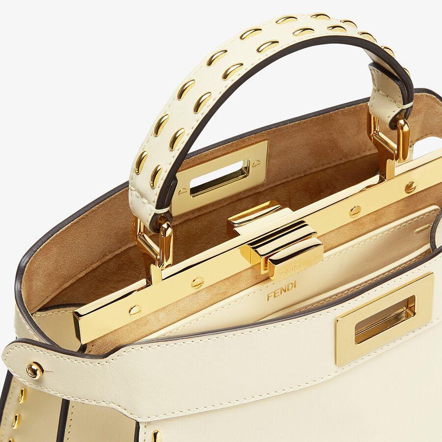 Fendi Peekaboo ISeeU Small White Leather Bag