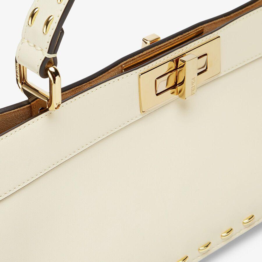 Fendi Peekaboo ISeeU Stretch White Leather Bag