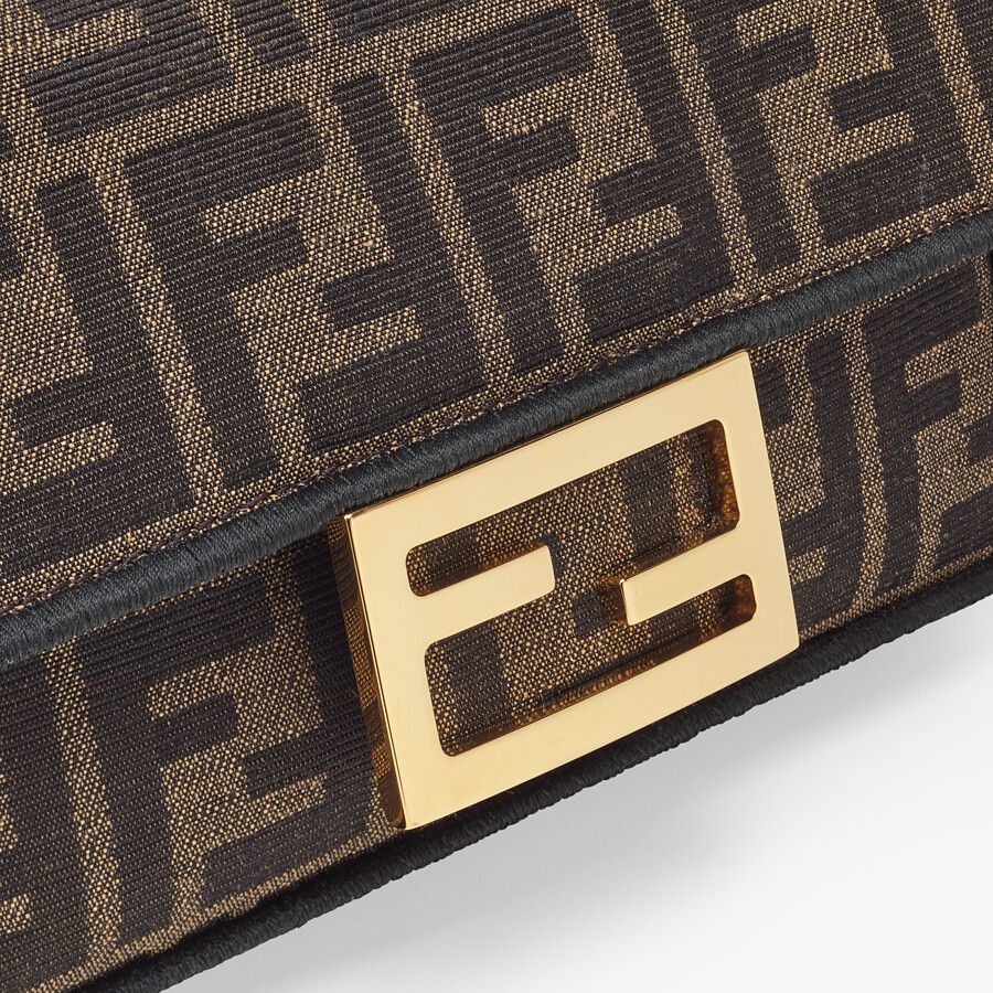 Fendi Baguette Mini Brown Fabric Bag