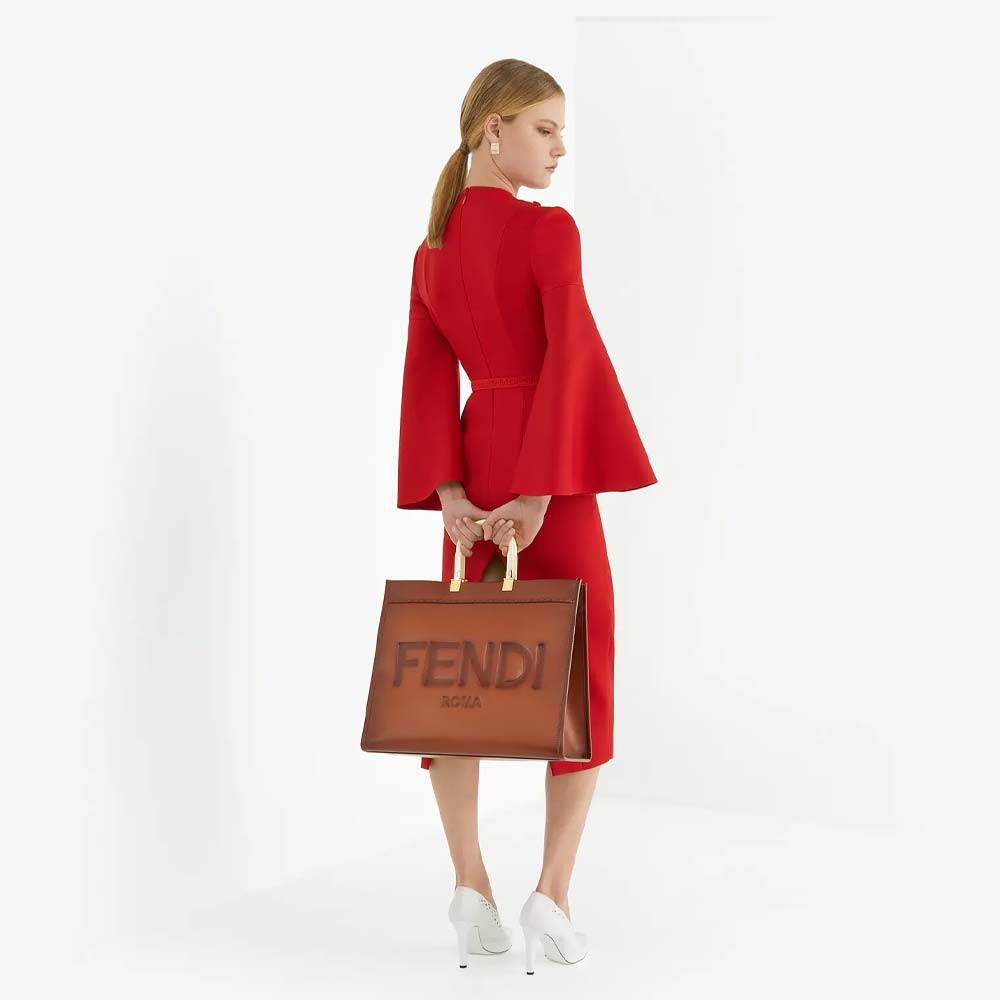 Fendi Sunshine Large Natural Coloured Leather Shopper