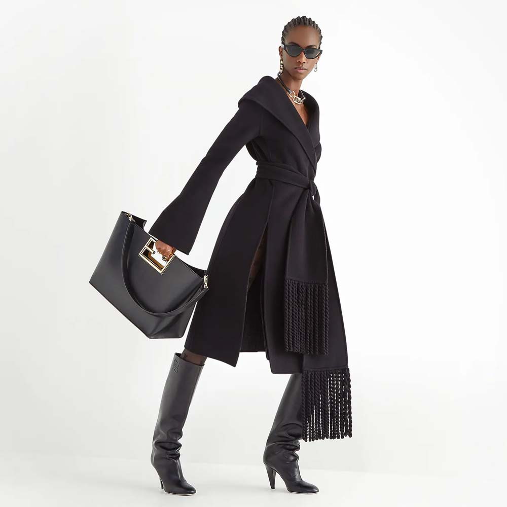 Fendi Way Medium Black Leather Bag