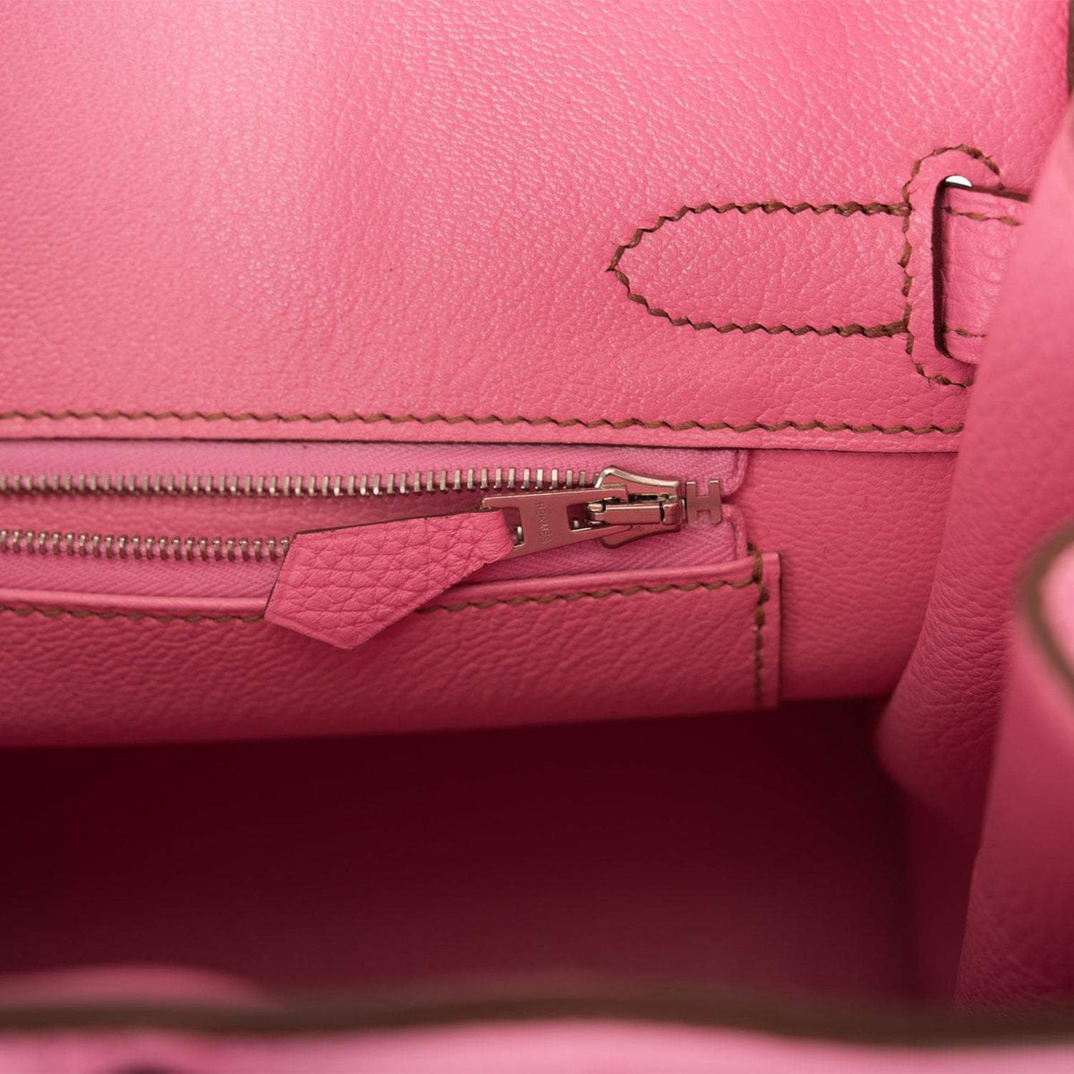 Hermes Bubblegum Birkin 30, Togo Leather, Palladium Hardware