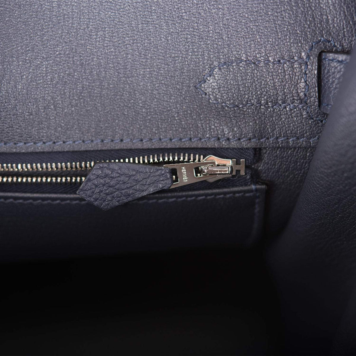 Bleu Nuit Birkin 30, Togo Leather, Palladium Hardware