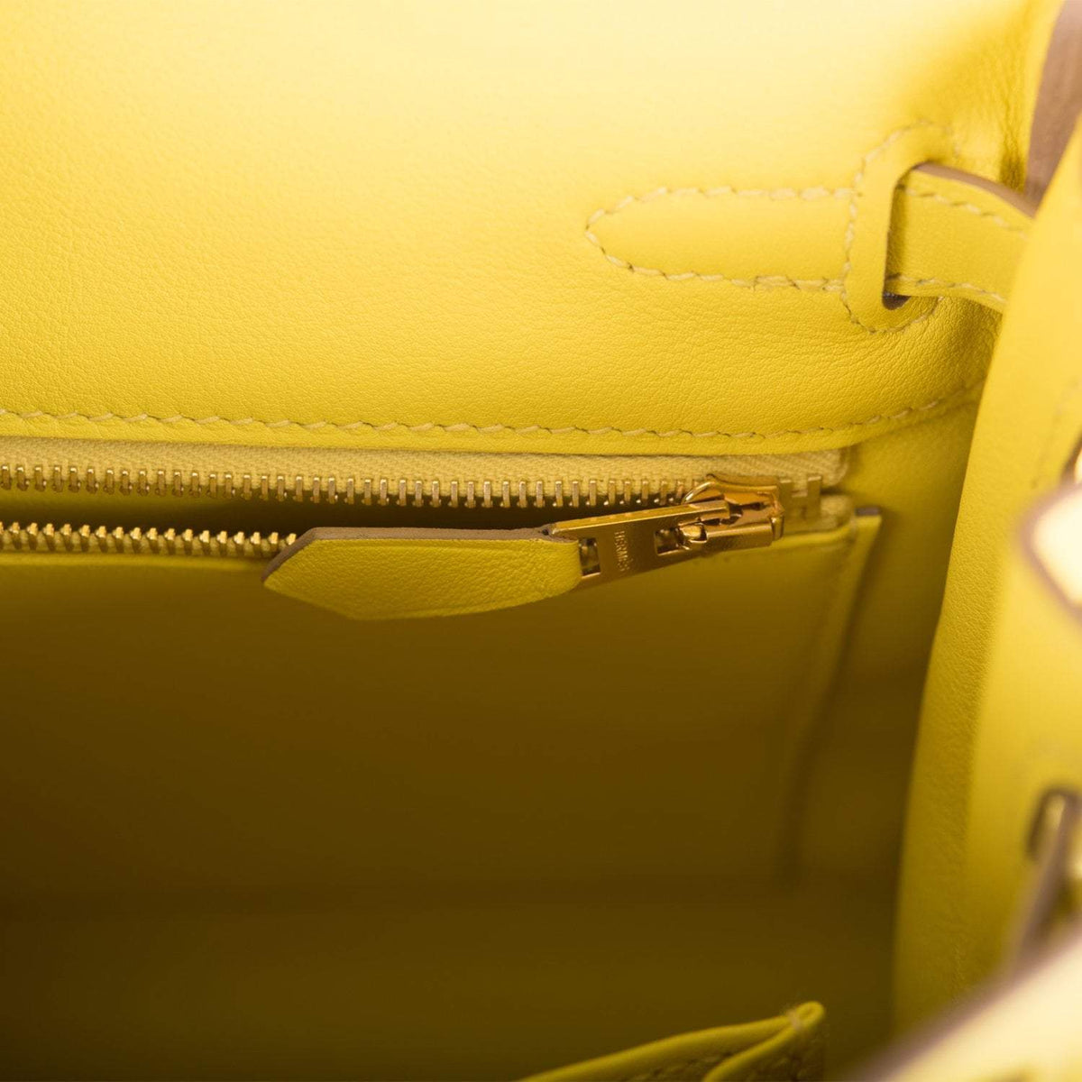 Hermes Kelly 25 Lime Swift Retourne, Gold Hardware