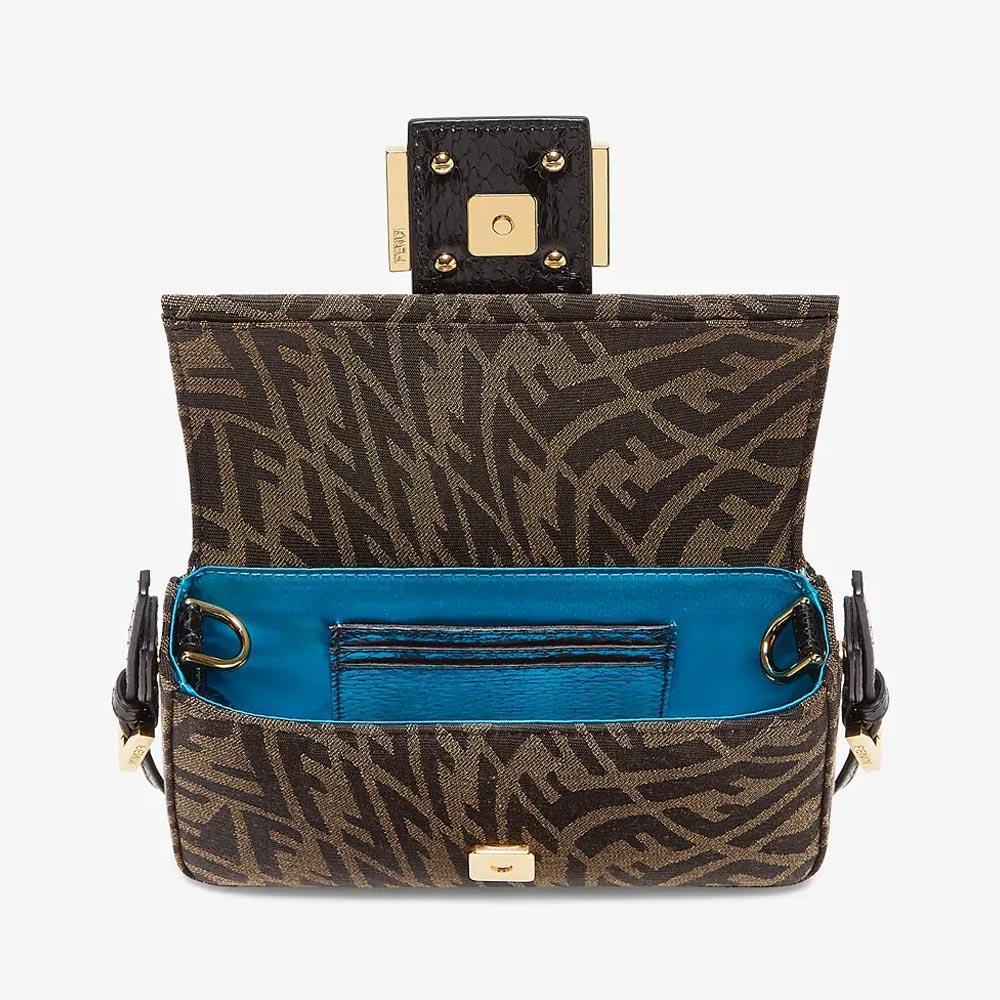 Fendi Baguette 1997 Mini Brown Jacquard FF Vertigo Bag