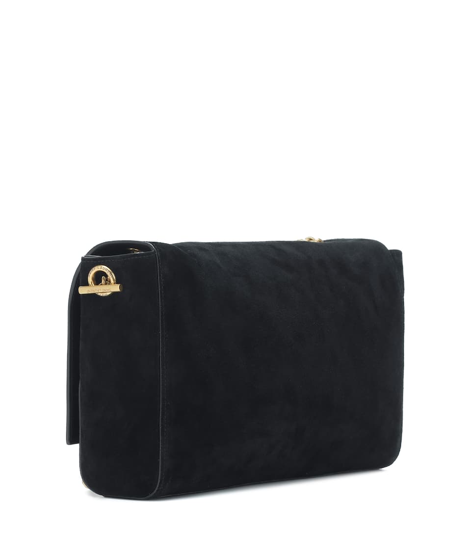 Saint Laurent Kate Bag, Reversible Suede Shoulder, Black