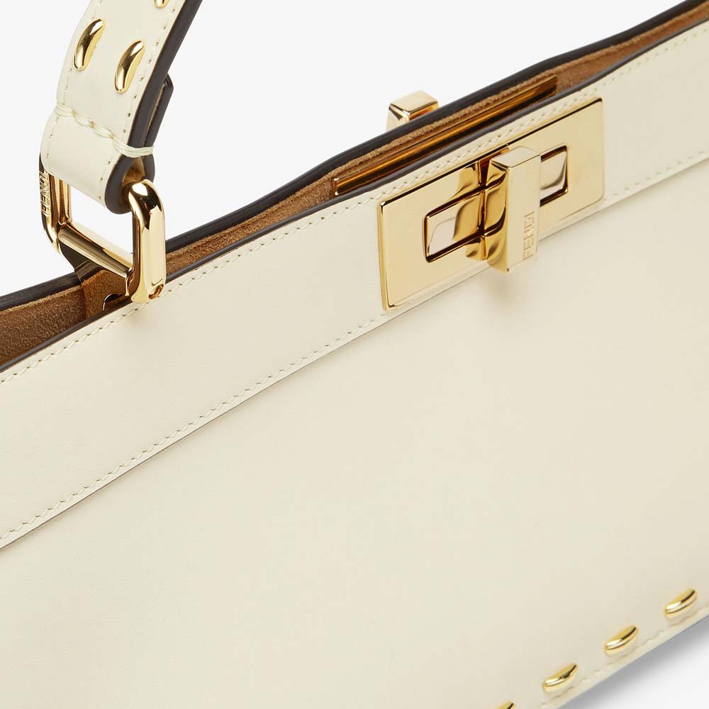 Fendi Peekaboo ISeeU Stretch White Leather Bag