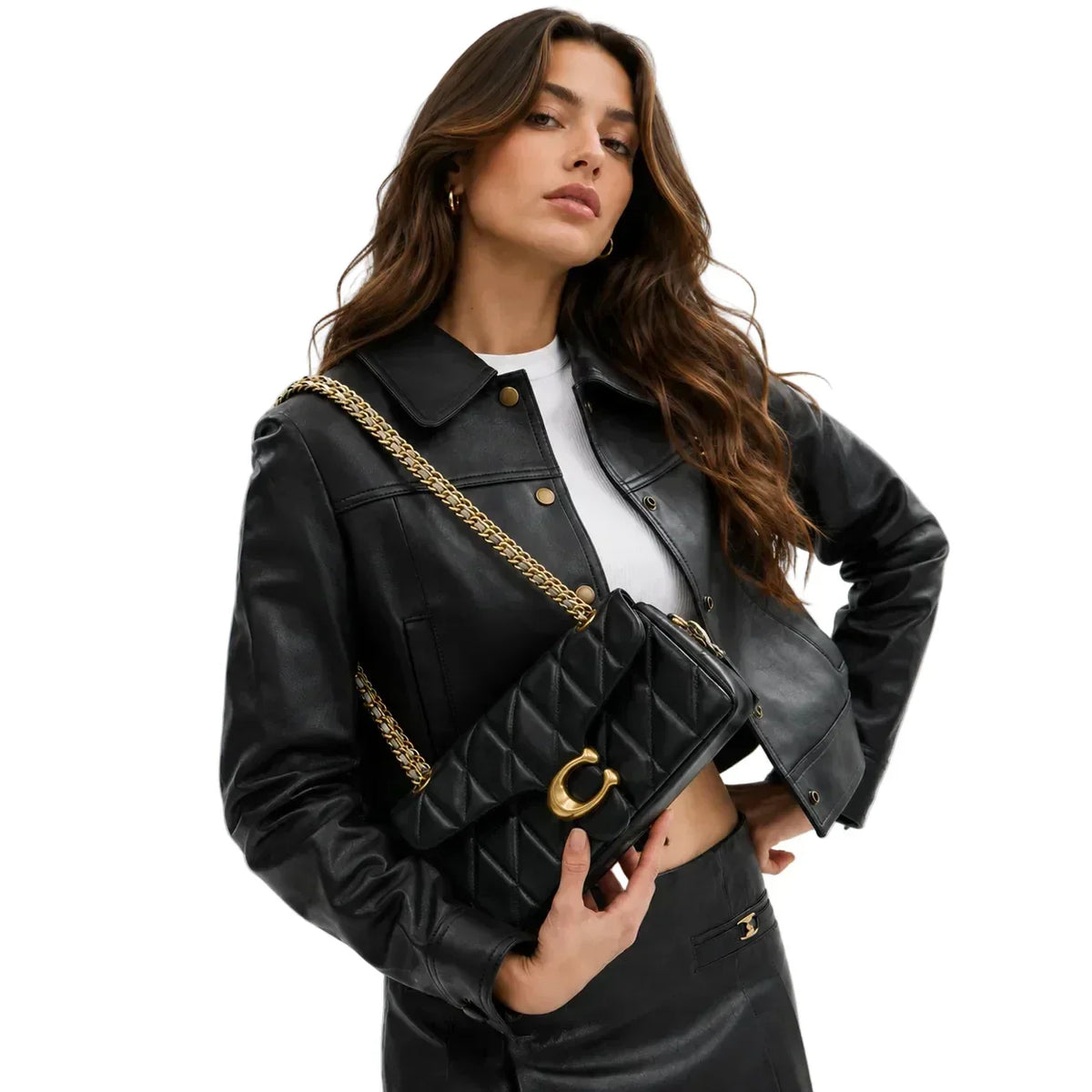 Coach Tabby Shoulder Bag 26 With Pillow Quilting - Brass/Black