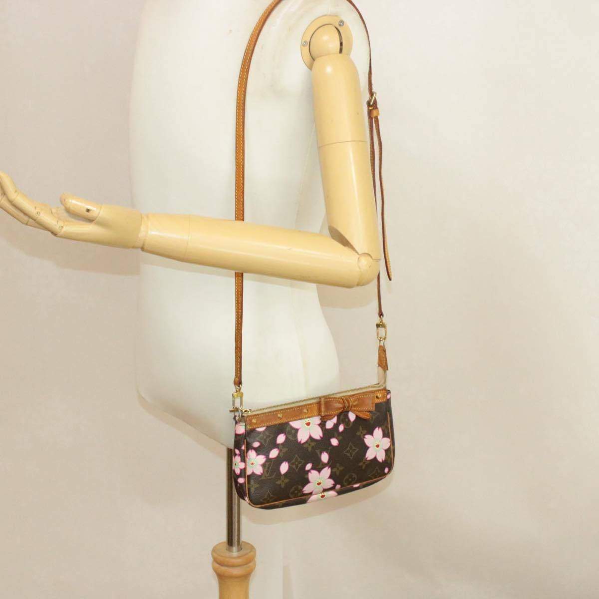 LV Cherry Blossom Pouch, Monogram Canvas Pochette, Vintage