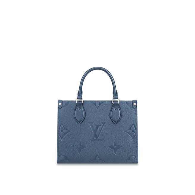 Louis Vuitton OnTheGo PM, Navy Monogram Empreinte Tote