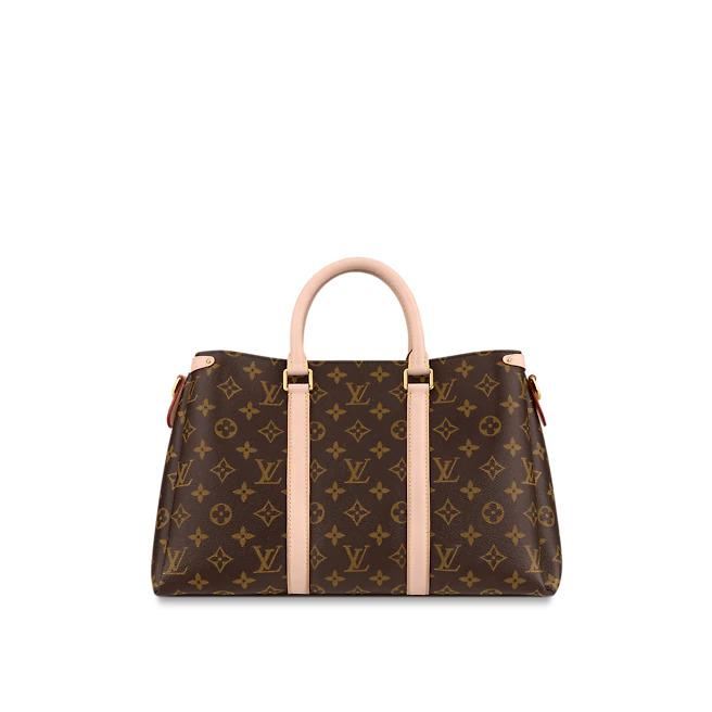 Louis Vuitton Soufflot MM, Monogram Canvas Tote Handbag