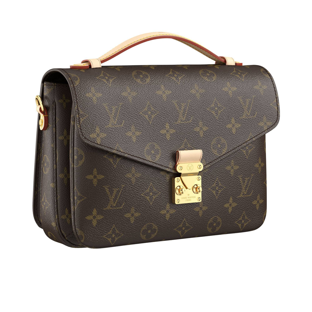 Louis Vuitton Pochette Métis, Monogram Canvas Satchel, Gold Hardware