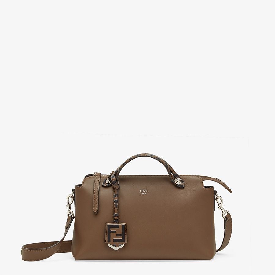 Fendi By The Way Medium Brown Leather Boston Bag