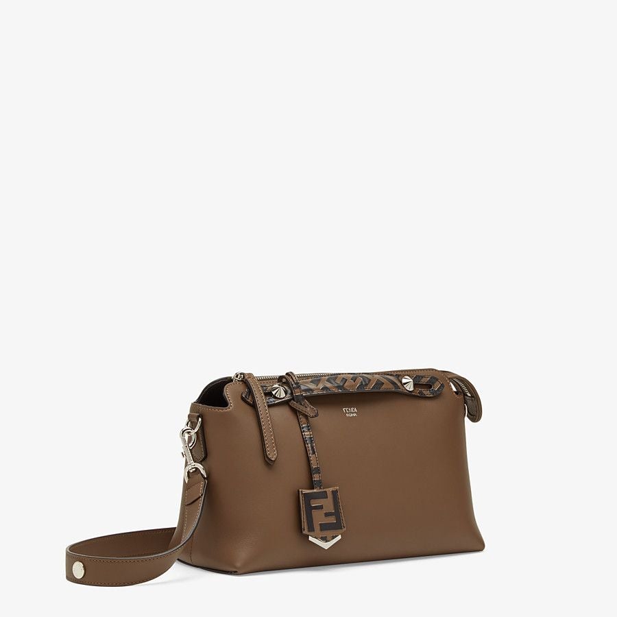 Fendi By The Way Medium Brown Leather Boston Bag