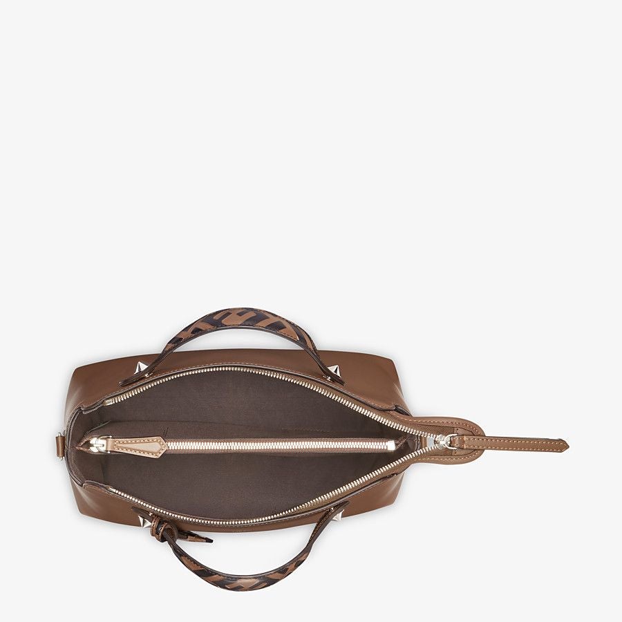 Fendi By The Way Medium Brown Leather Boston Bag