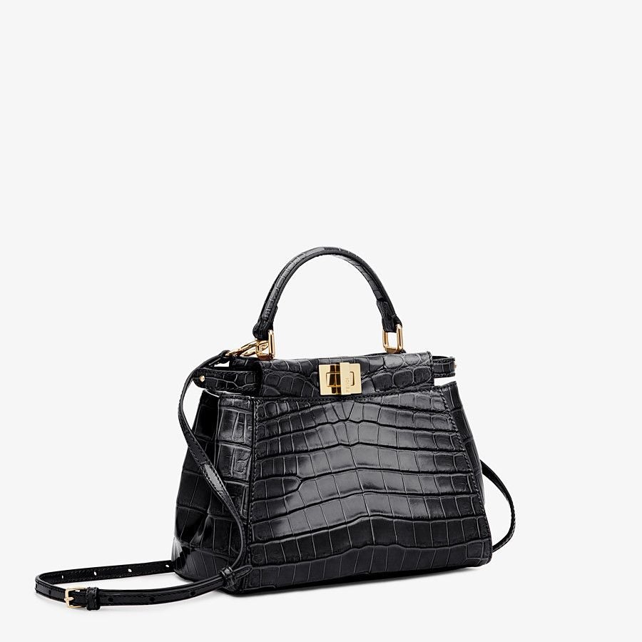 Fendi Peekaboo Crocodile Mini Bag