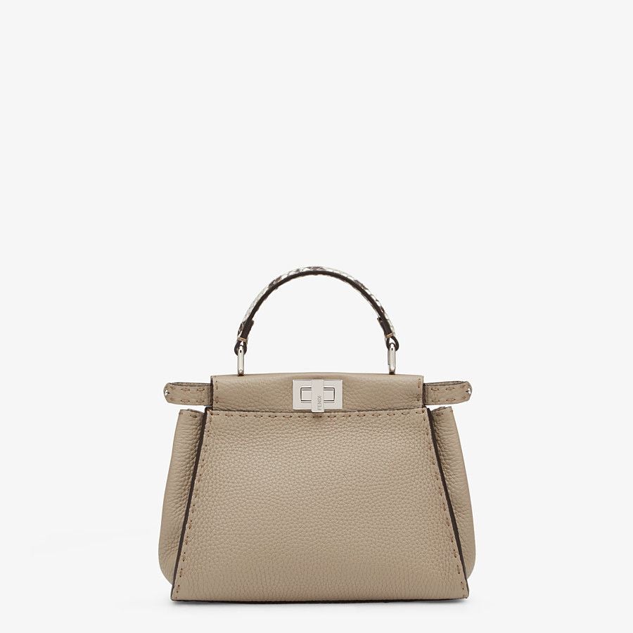 Fendi Peekaboo Mini Dove Gray Selleria Bag