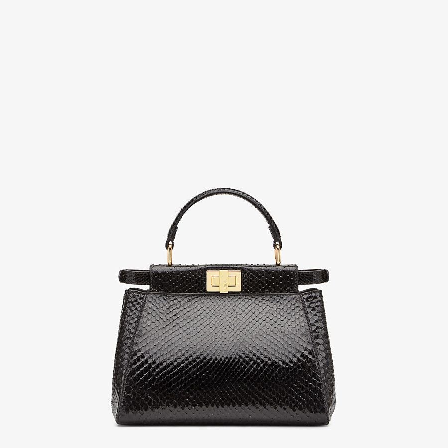 Fendi Peekaboo Black Python Mini Bag