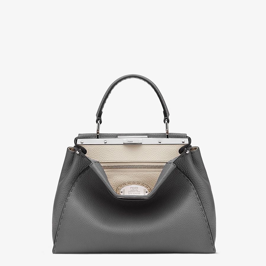 Fendi Peekaboo Medium Dark Gray Selleria Bag