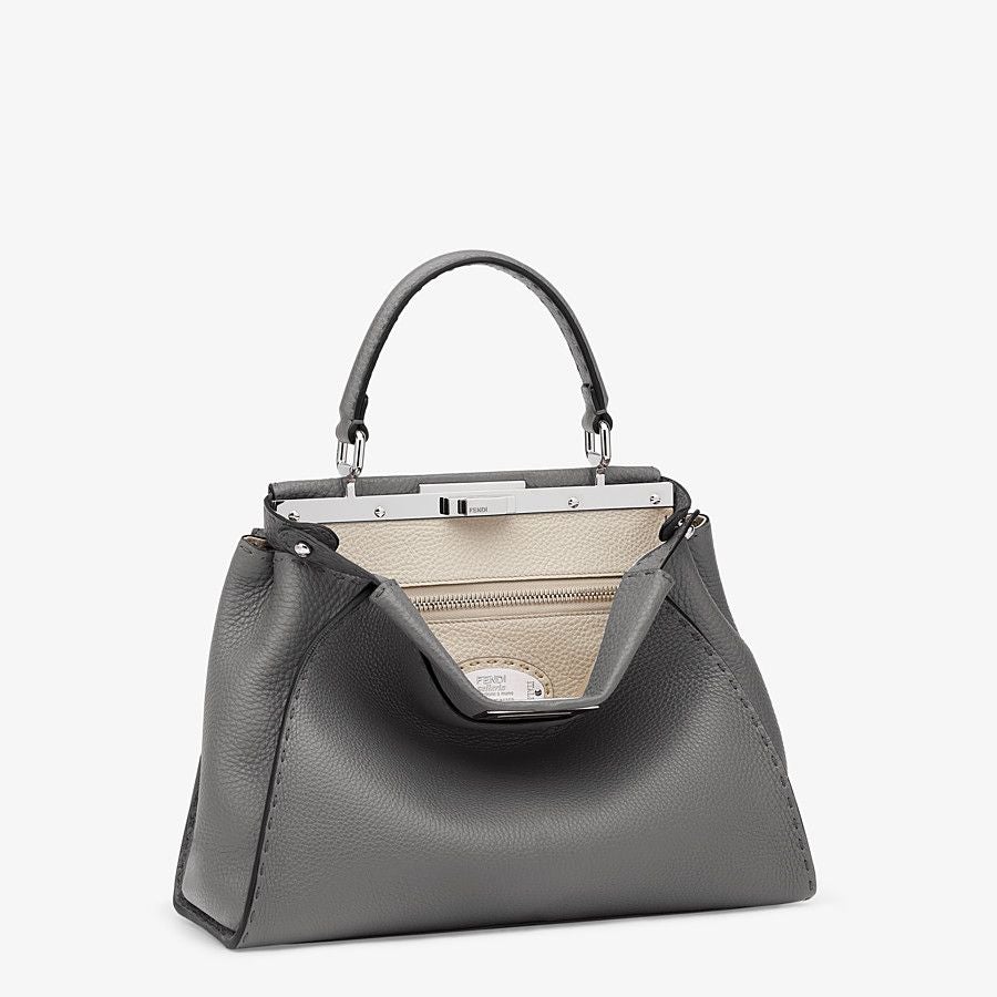 Fendi Peekaboo Medium Dark Gray Selleria Bag