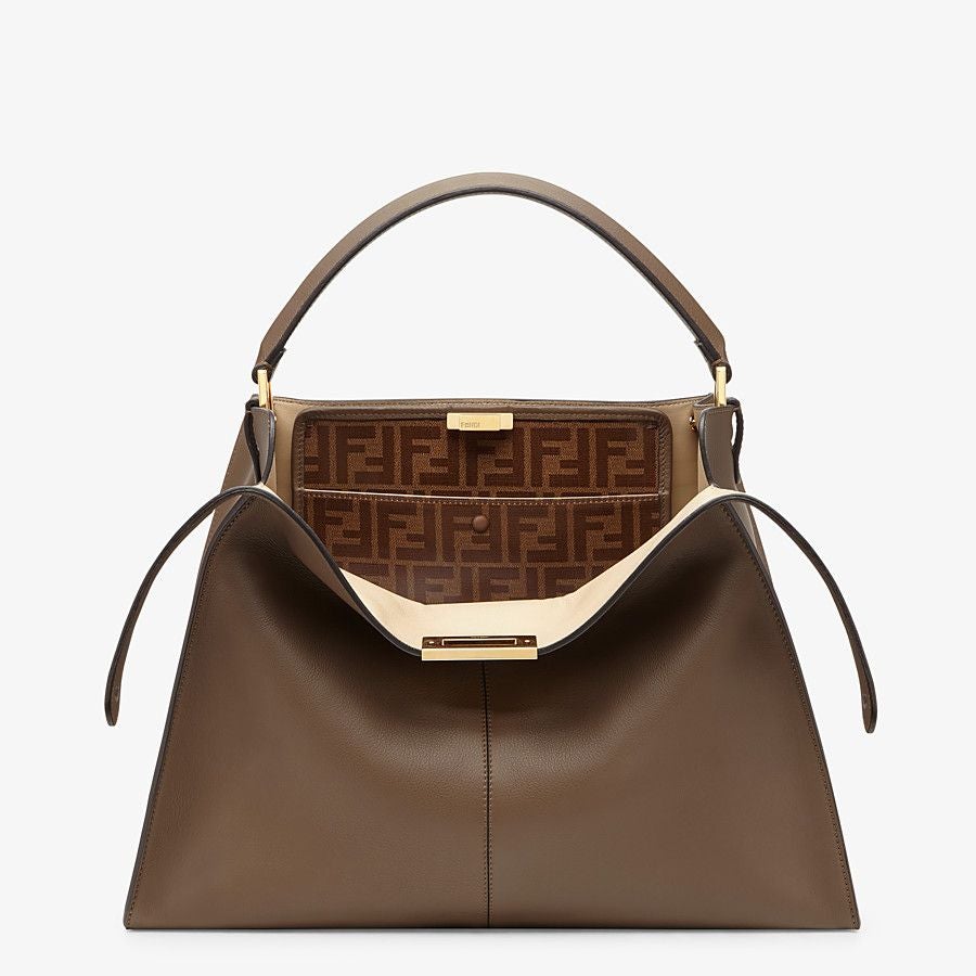 Fendi Peekaboo X-lite Large Brown Leather Bag