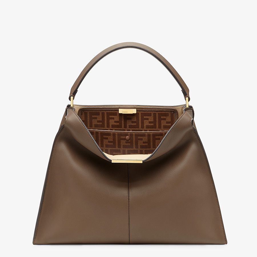 Fendi Peekaboo X-lite Large Brown Leather Bag
