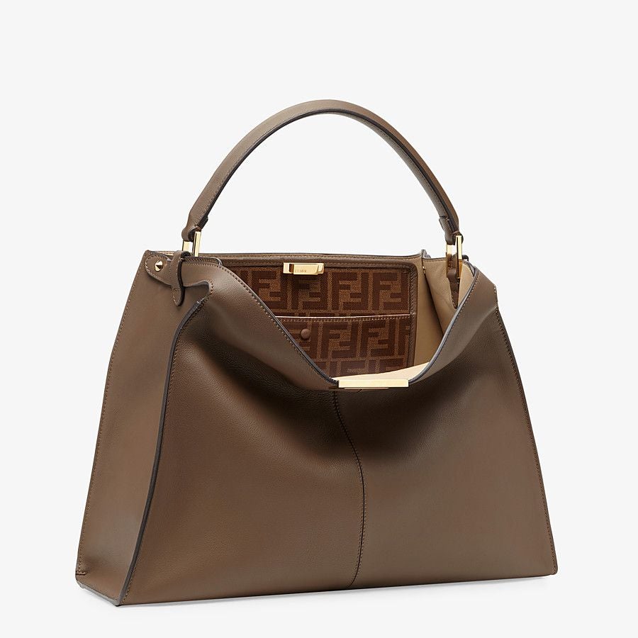 Fendi Peekaboo X-lite Large Brown Leather Bag