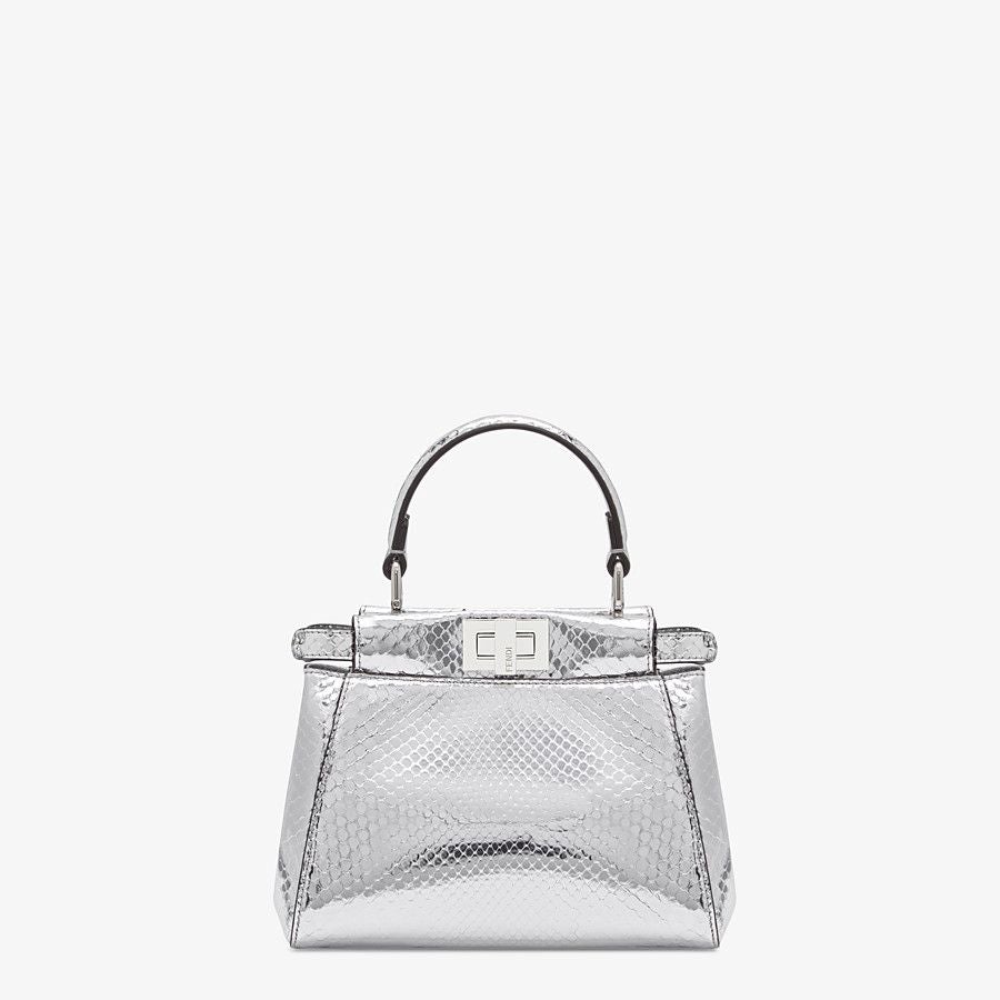 Fendi Peekaboo Silver Python Mini-bag