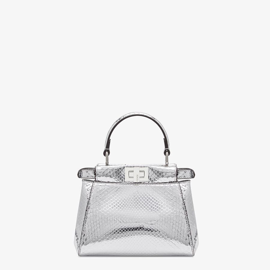 Fendi Peekaboo Silver Python Mini-bag