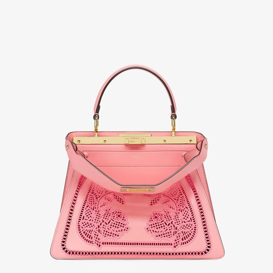 Fendi Peekaboo ISeeU Medium Leather Bag With Embroidery