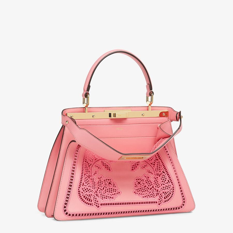 Fendi Peekaboo ISeeU Medium Leather Bag With Embroidery