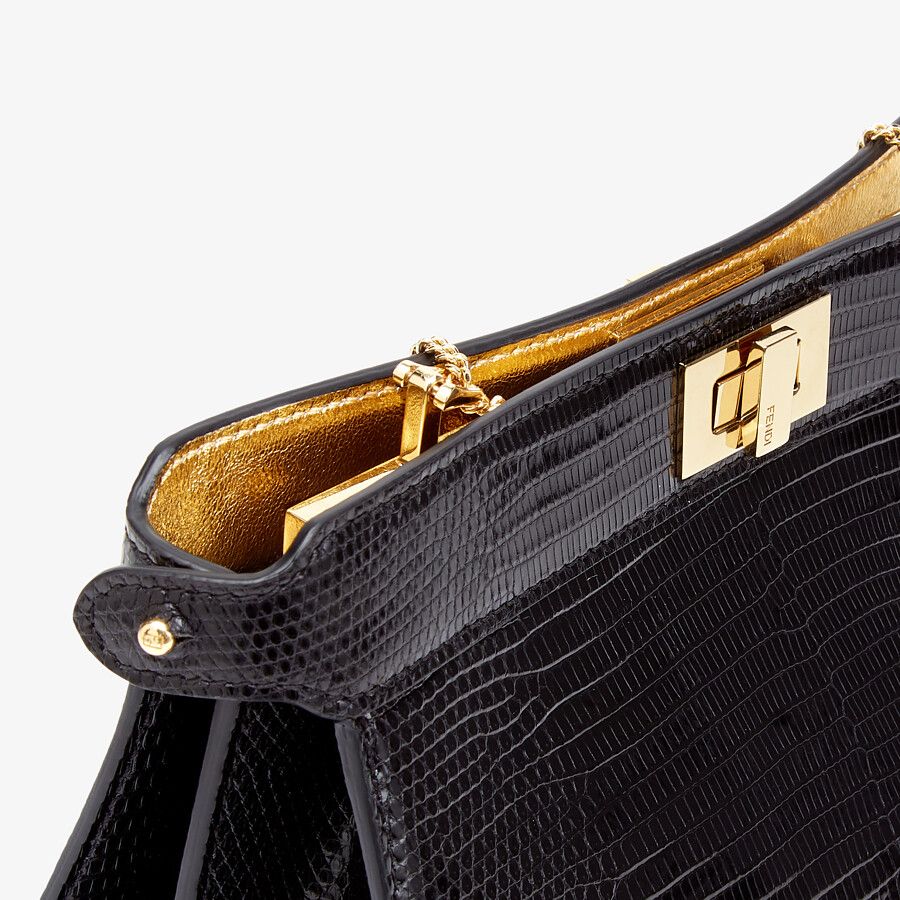 Fendi Peekaboo ISeeU Small Lizard Leather Bag