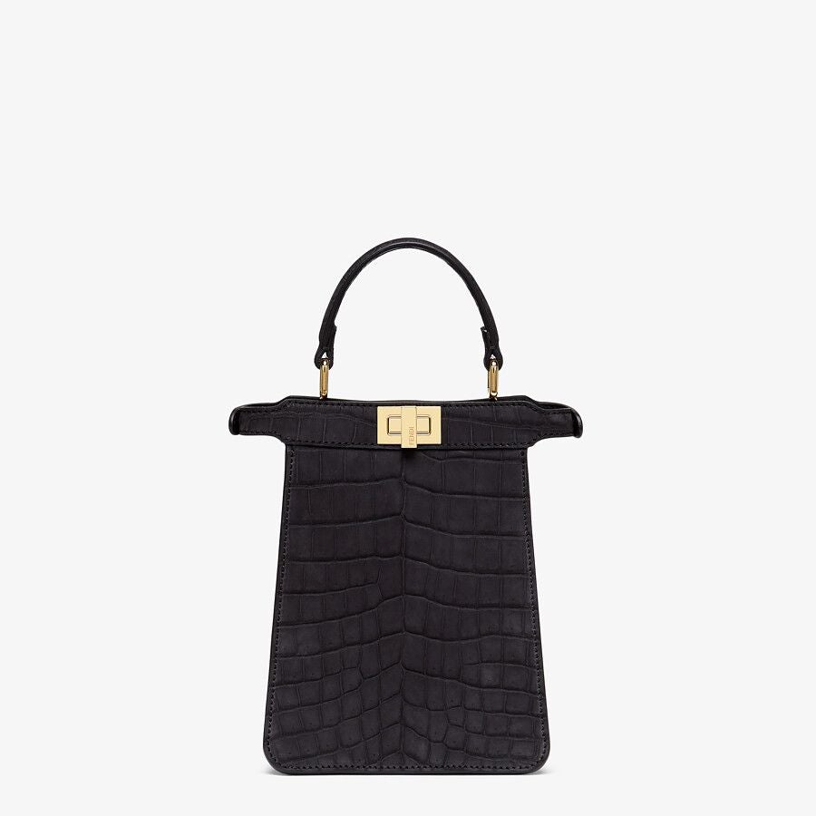 Fendi Peekaboo ISeeU Small Vertical Crocodile Bag