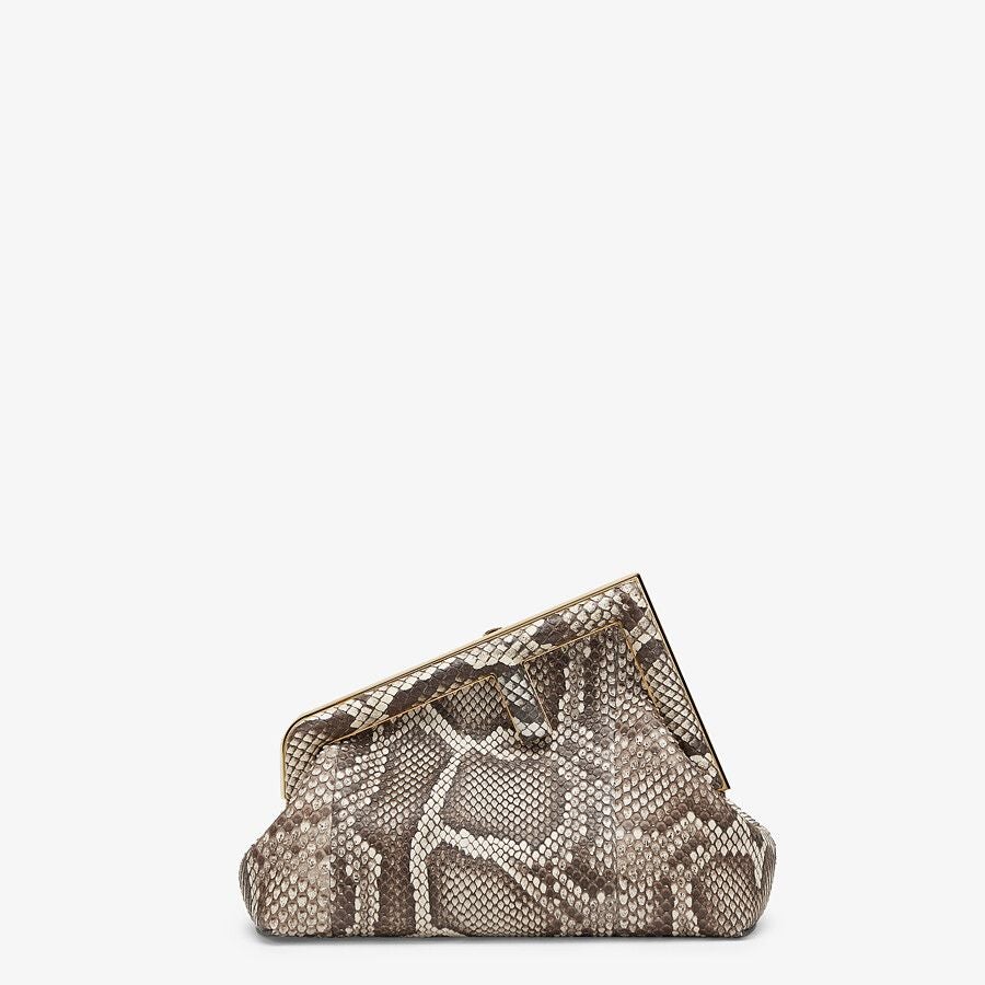 Fendi First Small Natural Python Leather Bag