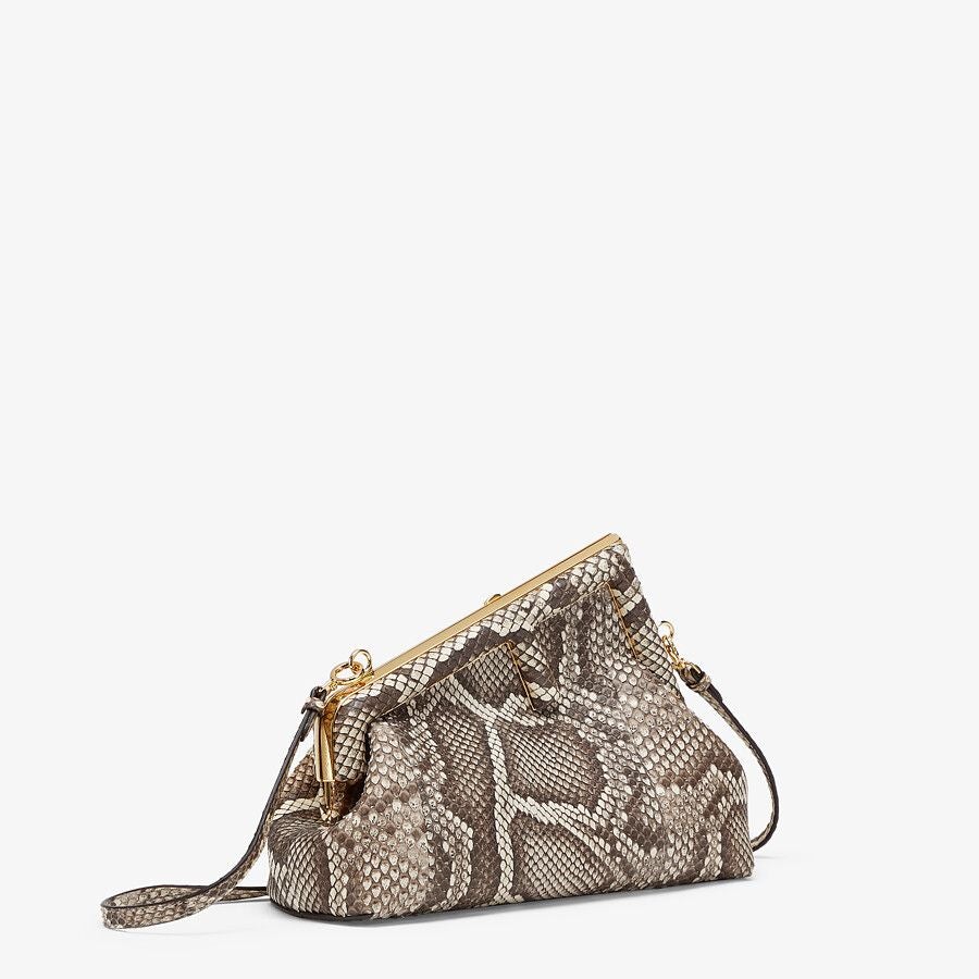 Fendi First Small Natural Python Leather Bag