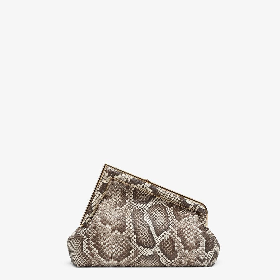 Fendi First Small Natural Python Leather Bag