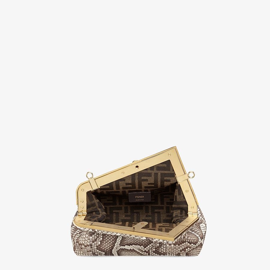 Fendi First Small Natural Python Leather Bag