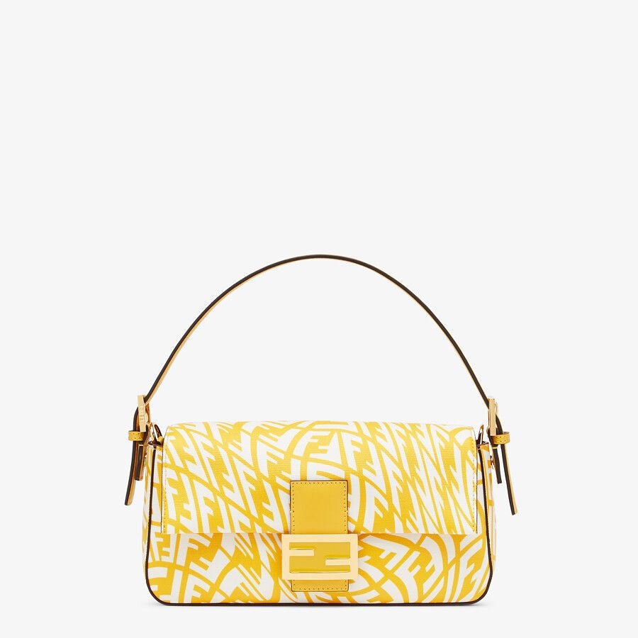 Fendi Baguette 1997 Medium Glazed Canvas Bag