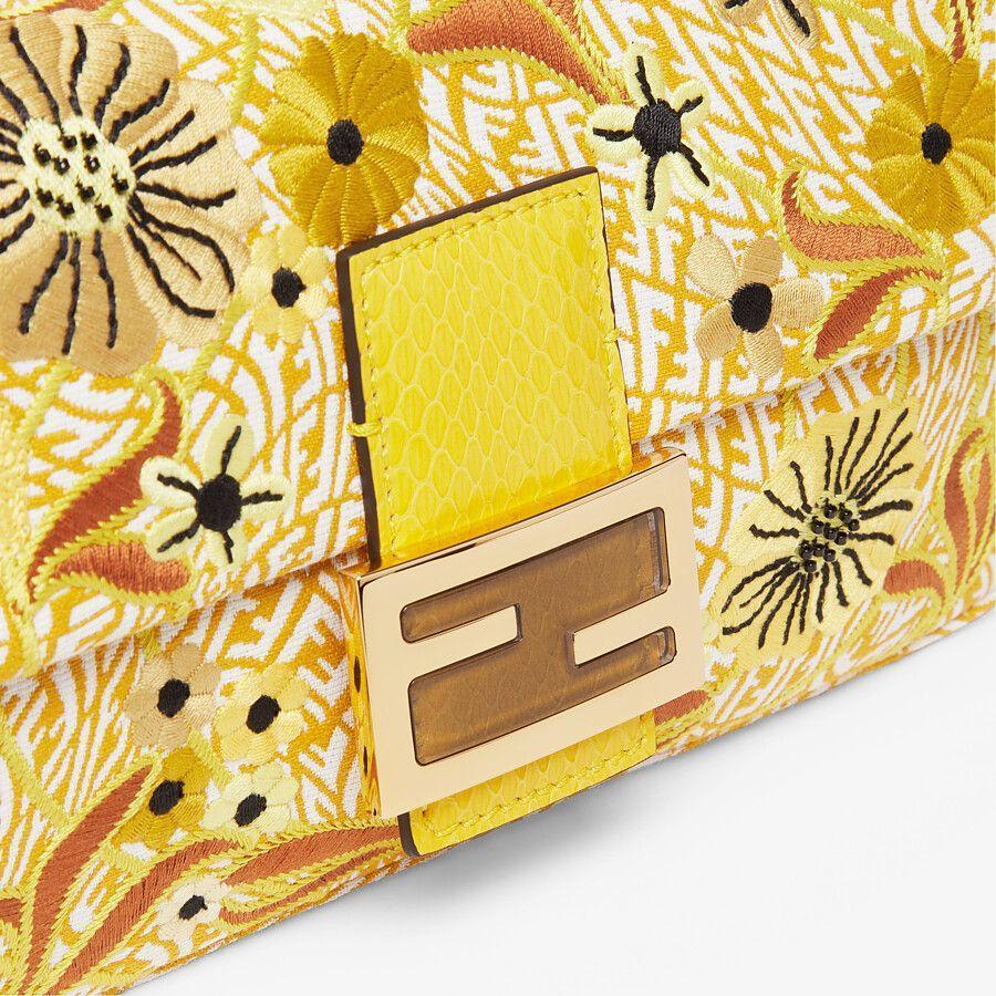 Fendi Baguette 1997 Medium FF Vertigo Jacquard Bag With Embroidery