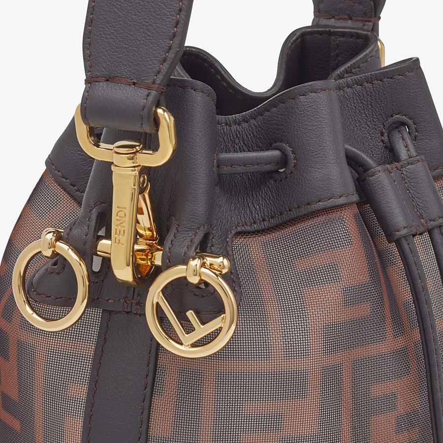 Fendi Mon Tresor Bucket Tech Mesh Mini Bag