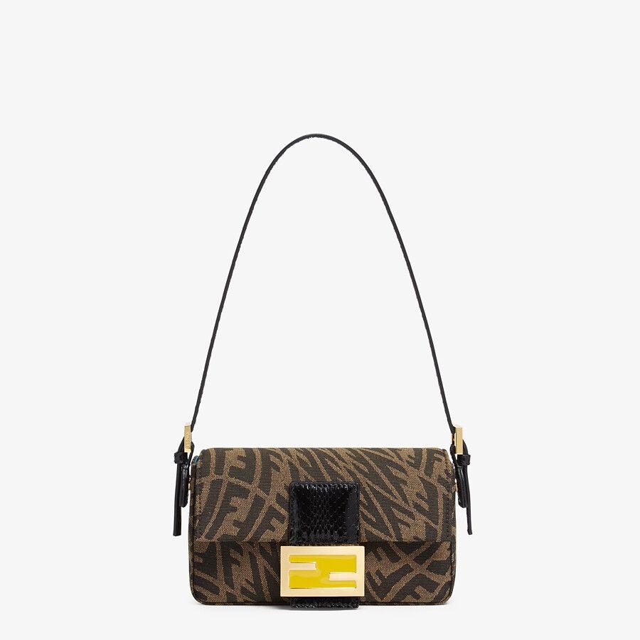 Fendi Baguette 1997 Mini Brown Jacquard FF Vertigo Bag
