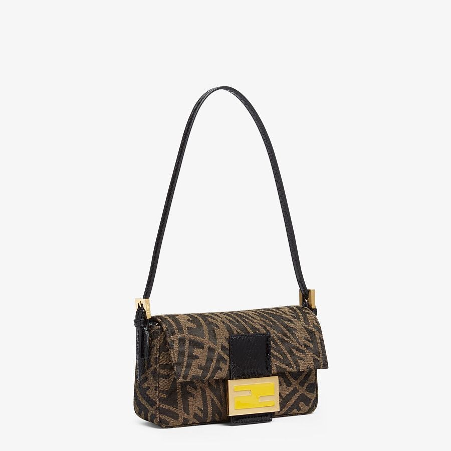 Fendi Baguette 1997 Mini Brown Jacquard FF Vertigo Bag