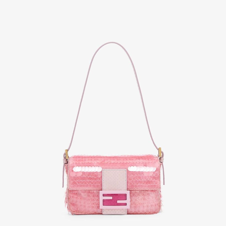 Fendi Baguette 1997 Mini Satin Bag With Sequins
