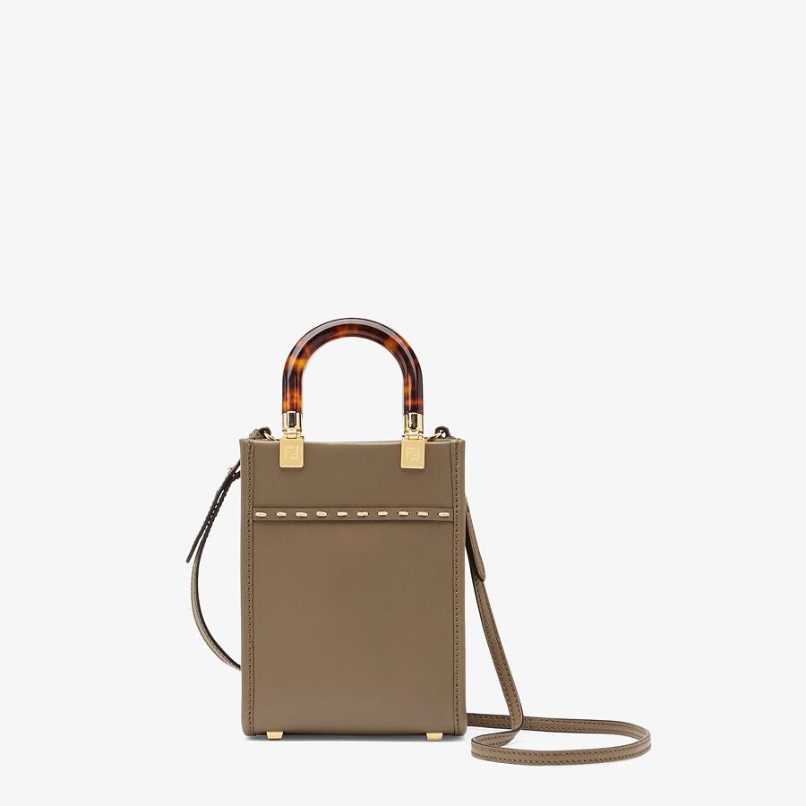 Fendi Sunshine Shopper Leather and Elaphe Mini-bag