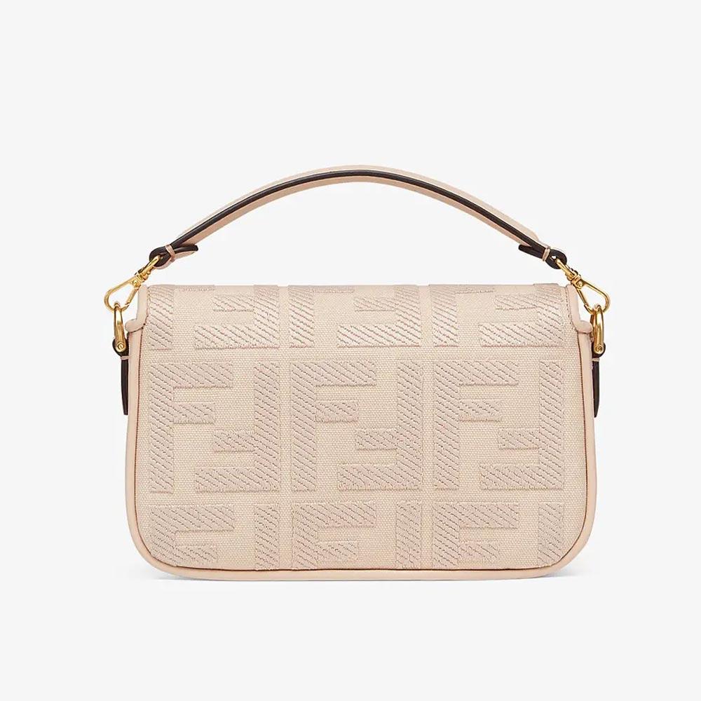 Fendi Baguette Pink FF Canvas Bag