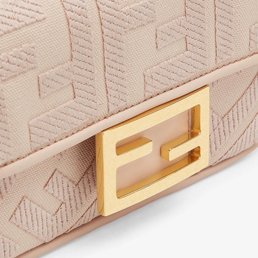 Fendi Baguette Pink FF Canvas Bag